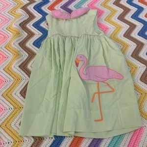 Flamingo Appliqué Dress